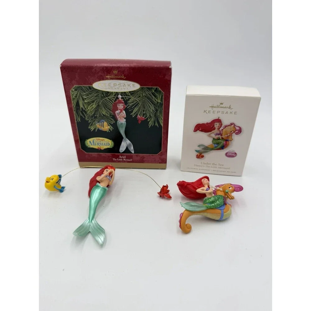 Hallmark Disney Little Mermaid Ariel & Under The Sea Christmas Ornaments